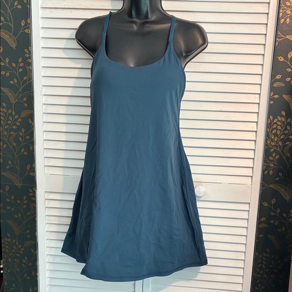 Iuga Stylish Teal Mini Dress